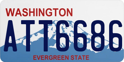 WA license plate ATT6686
