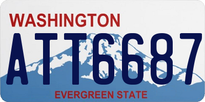 WA license plate ATT6687