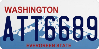 WA license plate ATT6689