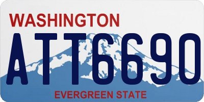 WA license plate ATT6690