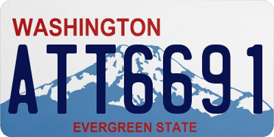 WA license plate ATT6691
