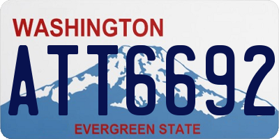 WA license plate ATT6692