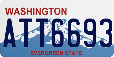 WA license plate ATT6693