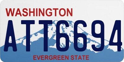 WA license plate ATT6694