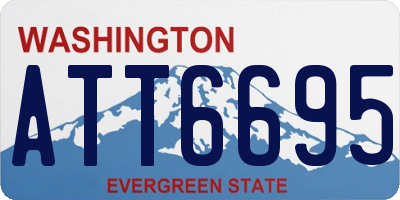 WA license plate ATT6695