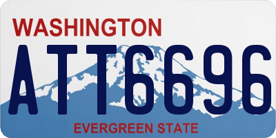 WA license plate ATT6696