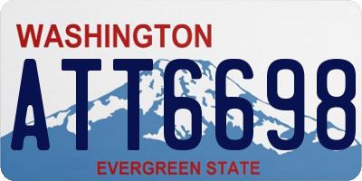 WA license plate ATT6698