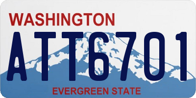 WA license plate ATT6701