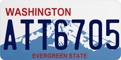 WA license plate ATT6705