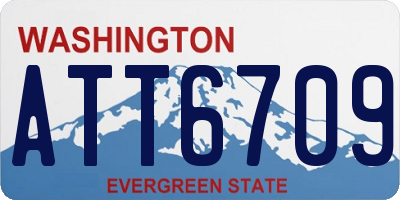 WA license plate ATT6709