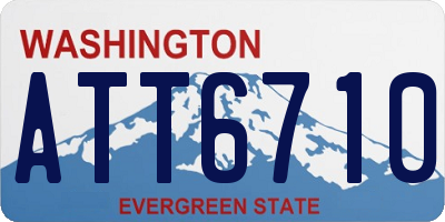WA license plate ATT6710