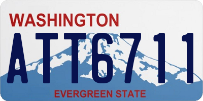 WA license plate ATT6711