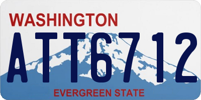 WA license plate ATT6712