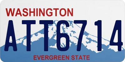 WA license plate ATT6714