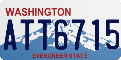 WA license plate ATT6715