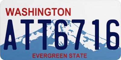 WA license plate ATT6716