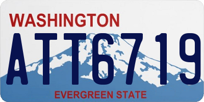 WA license plate ATT6719