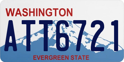 WA license plate ATT6721