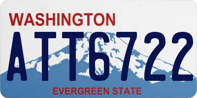 WA license plate ATT6722