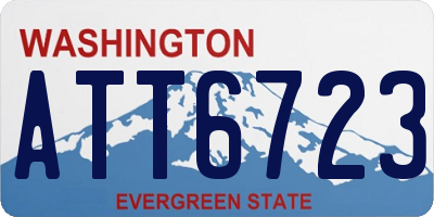 WA license plate ATT6723
