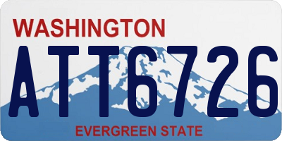 WA license plate ATT6726
