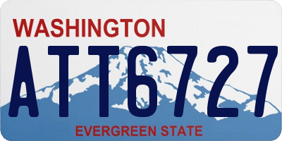 WA license plate ATT6727