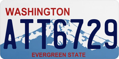 WA license plate ATT6729