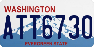WA license plate ATT6730