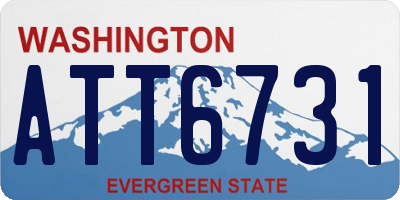 WA license plate ATT6731