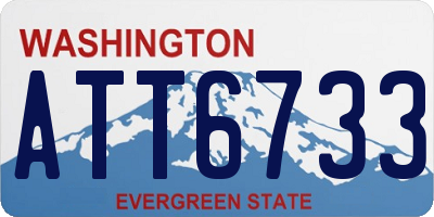 WA license plate ATT6733