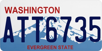 WA license plate ATT6735