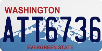 WA license plate ATT6736