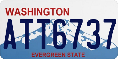 WA license plate ATT6737