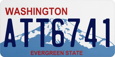 WA license plate ATT6741