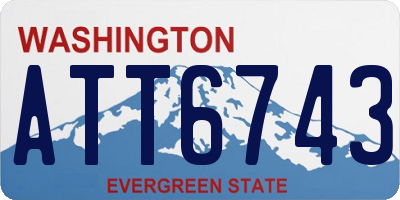 WA license plate ATT6743