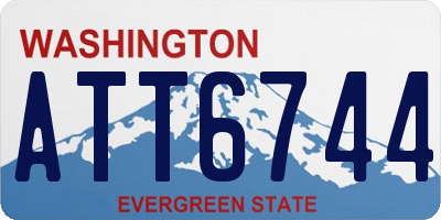 WA license plate ATT6744