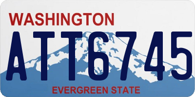 WA license plate ATT6745