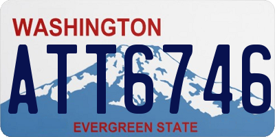 WA license plate ATT6746