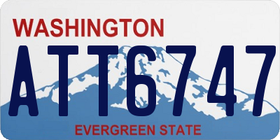 WA license plate ATT6747