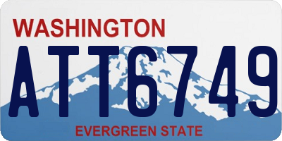 WA license plate ATT6749