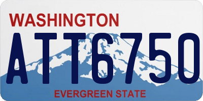 WA license plate ATT6750