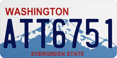 WA license plate ATT6751