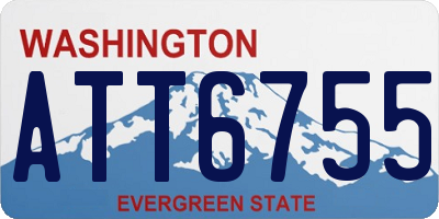 WA license plate ATT6755