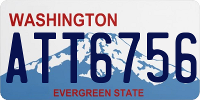 WA license plate ATT6756