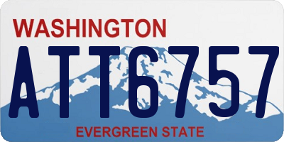 WA license plate ATT6757