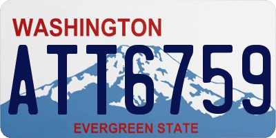 WA license plate ATT6759