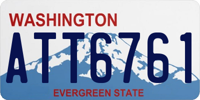 WA license plate ATT6761