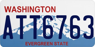 WA license plate ATT6763