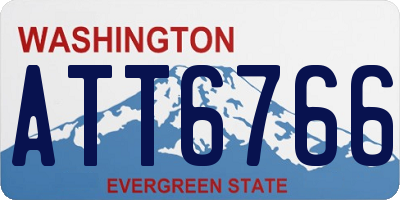 WA license plate ATT6766