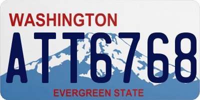 WA license plate ATT6768